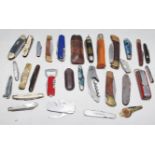 COLLECTION OF 25+ VINTAGE POCKET KNIVES AND MORE