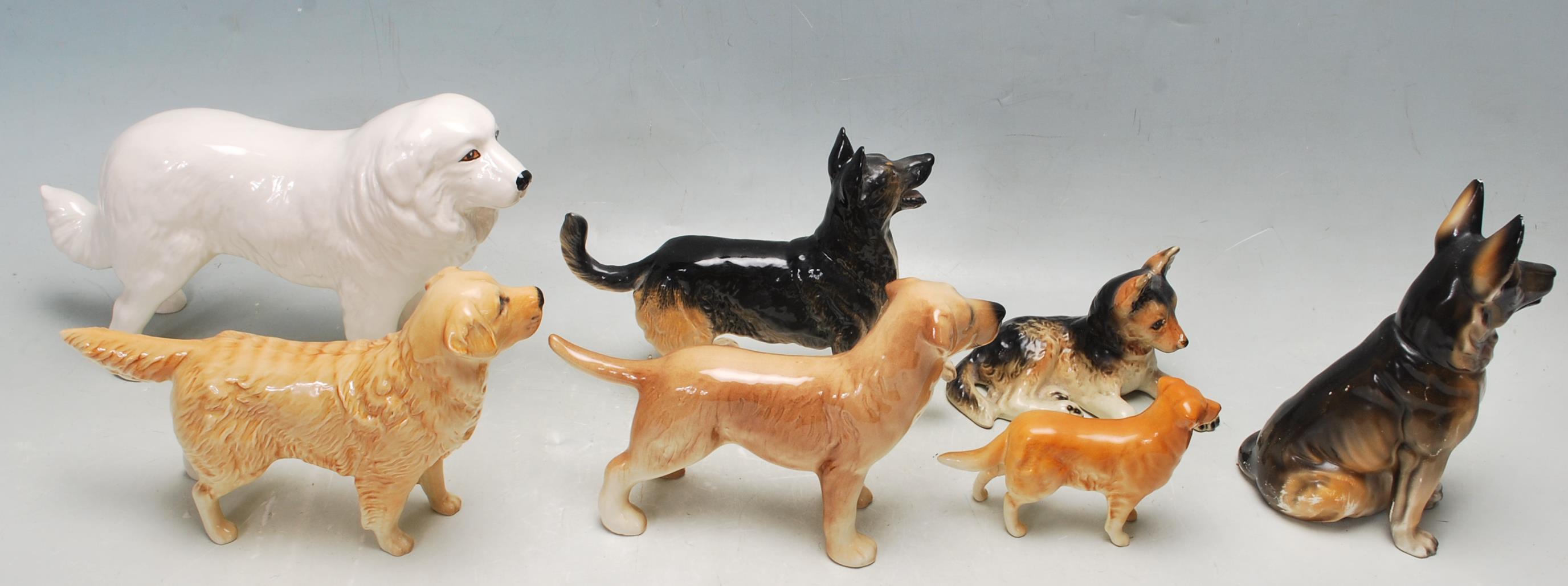 COLLECTION OF LATE 20TH CENTURY CERAMIC DOG FIGURINES - Image 2 of 6