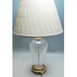 WATERFORD CRYSTAL BELLINE TABLE LAMP WITH SHADE - BOXED