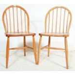 VINTAGE RETRO 20TH CENTURY ERCOL BEECH AND ELM DINING CHAIRS