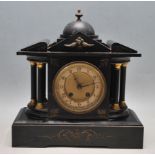 ANTIQUE VICTORIAN SLATE MANTEL CLOCK