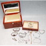 COOLECTION OF SILVER AND WHITE METAL JEWELLERY