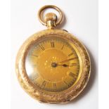 ANTIQUE 18CT GOLD LADIES POCKET WATCH