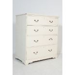 LATE 19TH CENTURY VICTORIAN PAINTED SHABBY CHIC CHEST OF DRAWERS