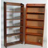 TWO VINTAGE 20TH CENTURY OPEN WINDOW BOOKCASE