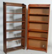 TWO VINTAGE 20TH CENTURY OPEN WINDOW BOOKCASE