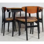 1950’S TEAK WOOD EXTENDING DINING TABLE AND CHAIRS