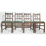 FOUR ERCOL OLD COLONIAL PATTERN DINING CHAIRS