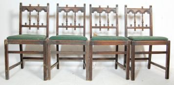 FOUR ERCOL OLD COLONIAL PATTERN DINING CHAIRS