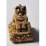 ANTIQUE DESK STAMP IN THE FORM OF A CAT