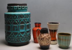 COLLECTION OF RETRO VINTAGE WEST GERMAN STUDIO ART POTTERY