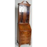 ANTIQUE STYLE GEORGIAN REVIVAL MAHOGANY BUREAU BOOKCASE