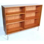 RETRO 20TH CENTURY DANISH INSPIRED TEAK WOOD BOOKCASE CABINET