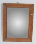 ANTIQUE EARLY 20TH CENTURY OAK MIRROR