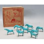 EIGHT 20TH CENTURY CHINESE ORIENTAL CERAMIC HORSE FIGURINES