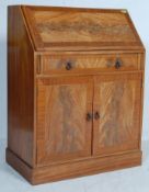 ANTIQUE GEORGIAN STYLE WALNUT BOOKCASE BUREAU