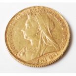 1900 VICTORIAN GOLD SOVEREIGN COIN