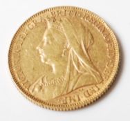 1900 VICTORIAN GOLD SOVEREIGN COIN