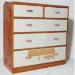 EARLY 20TH CENTURY 2 OVER 3 PINE CHEST OF DRAWERS