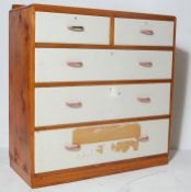 EARLY 20TH CENTURY 2 OVER 3 PINE CHEST OF DRAWERS