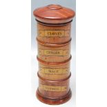 ANTIQUE VICTORIAN STYLE FRUITWOOD SPICE TOWER