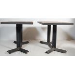 TWO FACTORY INDUSTRIAL REFECTORY DINING TABLES