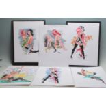 GT RIACH - EDINBURGH - COLLECTION OF SIX ORIGINAL ARTWORKS