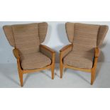 PAIR OF PARKER KNOLL OPEN FRAMED ARM CHAIRS