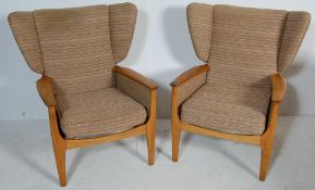 PAIR OF PARKER KNOLL OPEN FRAMED ARM CHAIRS
