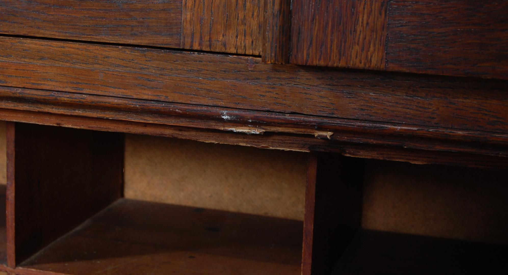 19TH CENTURY / EARLY 20TH CENTURY ARTS AND CRAFT LIBERTY STYLE BUREAU BOOKCASE. - Image 6 of 9