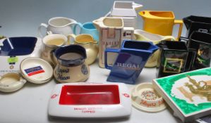 LARGE COLLECTION OF VINTAGE RETRO 20TH CENTURY PUB ADVERTISING CERAMIC WARE