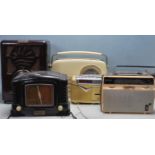 SIX VINTAGE RETRO 20TH CENTURY RADIOS