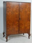 VINTAGE MID CENTURY 1950S QUARTER BURR WALNUT VENEER CABINET