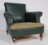 19TH CENTURY VICTORIAN CLUB / LIBRARY CHAIR