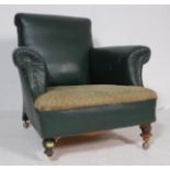 19TH CENTURY VICTORIAN CLUB / LIBRARY CHAIR