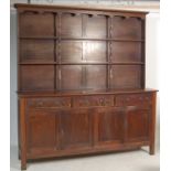 IMPRESSIVE 18TH CENTURY STYLE MAHOGANY KITCHEN DRESSER OF LARGE PROPORTIONS