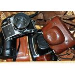 COLLECTION OF ASSORTED VINTAGE CAMERAS & TELESCOPE