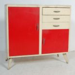 1950’S WHITE PAINTED AND FORMICA TOP KITCHEN CABINET