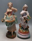 TWO ANTIQUE BISQUE PORCELAIN FIGURINES