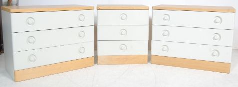 STAG - SET OF THREE VINTAGE CHESTS OF DRAWERS