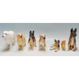 COLLECTION OF LATE 20TH CENTURY CERAMIC DOG FIGURINES