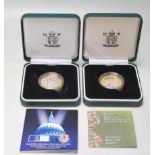 TWO ROYAL MINT SPECIAL EDITION SILVER PROOF £2 COINS