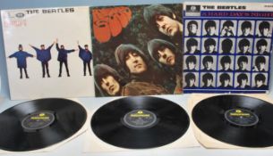 THREE VINTAGE 20TH CENTURY BEATLES 12” VINYL RECORDS