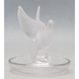 FRENCH LALIQUE THALIE DOVE PIN TRAY / RING DISH