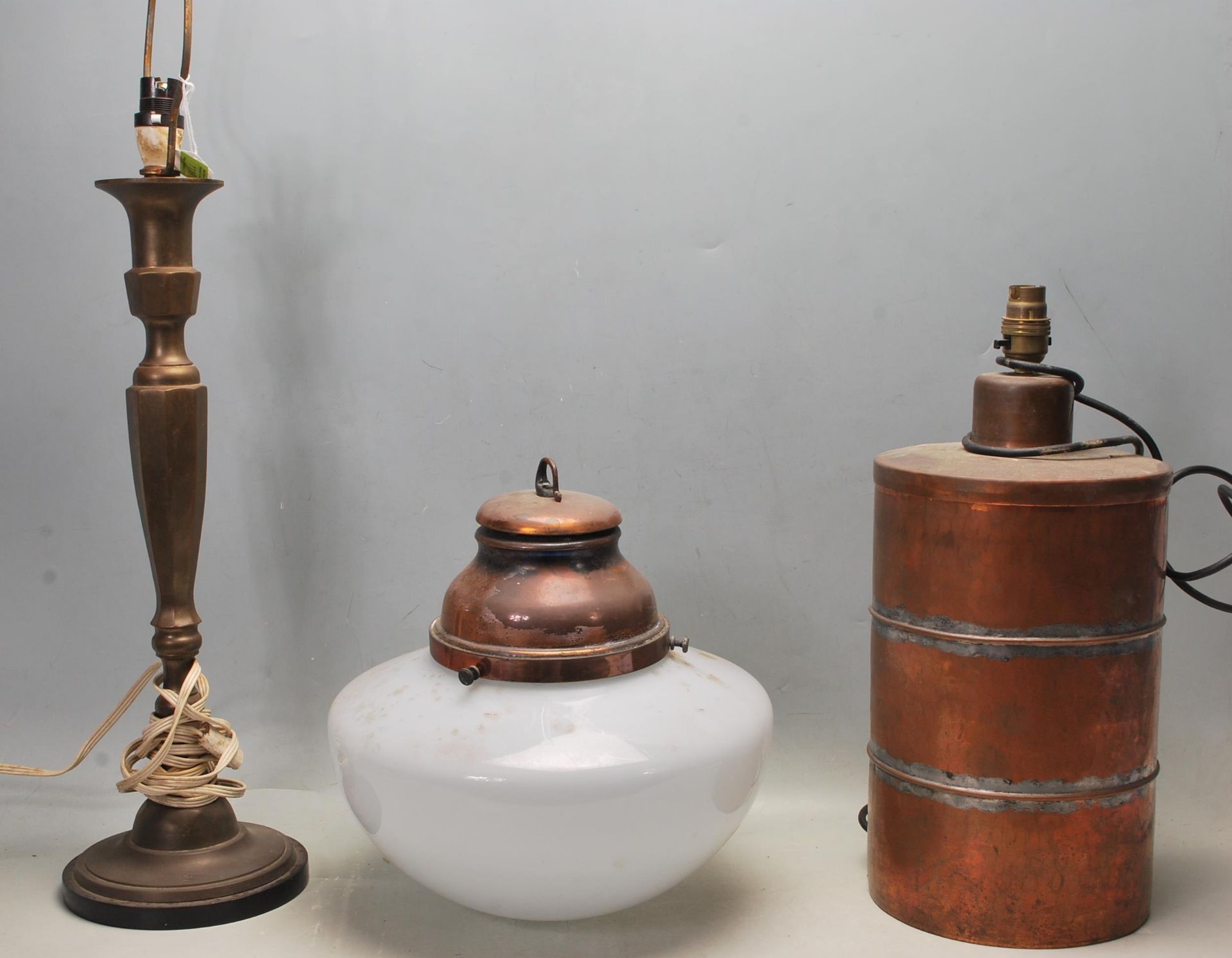 THREE 1930’S TABLE LAMPS AND LIGHTS