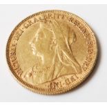 1896 VOCTORIAN GOLD SOVEREIGN COIN