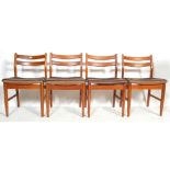 FOUR VINTAGE 20TH CENTURY TEAK WOOD DINING CHAIRS