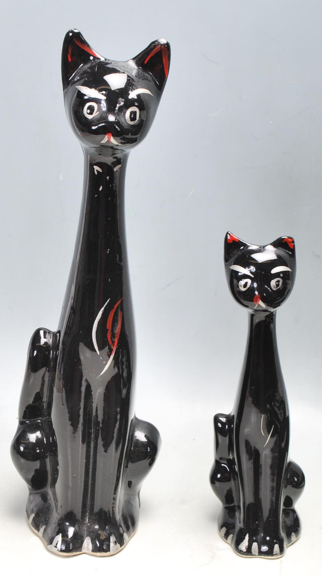 COLLECTION OF ITALIAN CERAMIC FIGURINES OF STYLISED CATS AND DOGS - Image 2 of 6