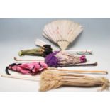 FOUR 19TH CENTURY VICTORIAN AND EDWARDIAN LADIES PARASOL UMBRELLAS