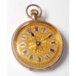 MID CENTURY 9CT GOLD FOB POCKET WATCH